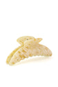 Beige tiled slim claw clip.